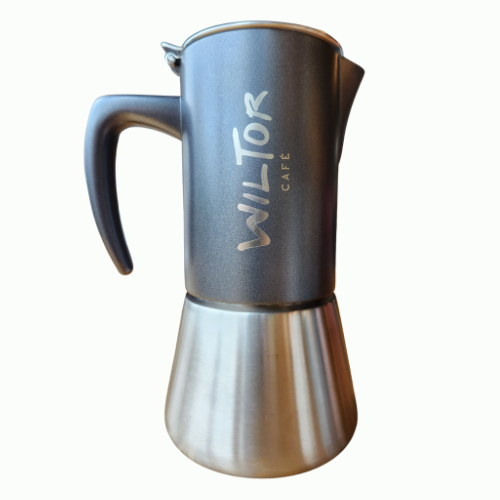 Cafetière italienne WilTor Inox/Noir